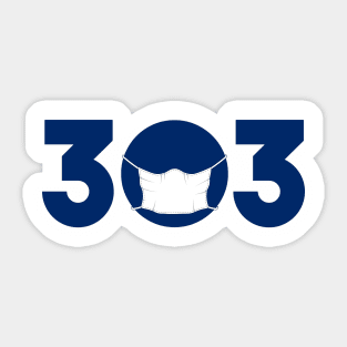 303 Design (Blue) Sticker